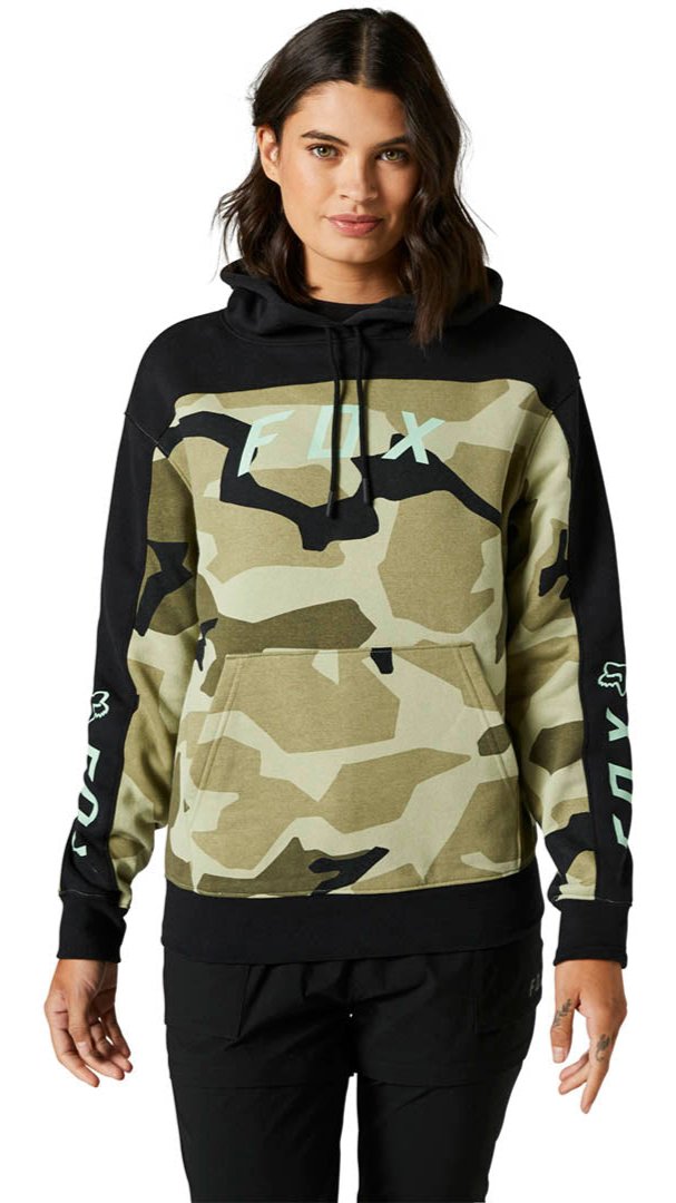 Fox WOMENS BNKR PULLOVER FLEECE - Olive Camo FRONT