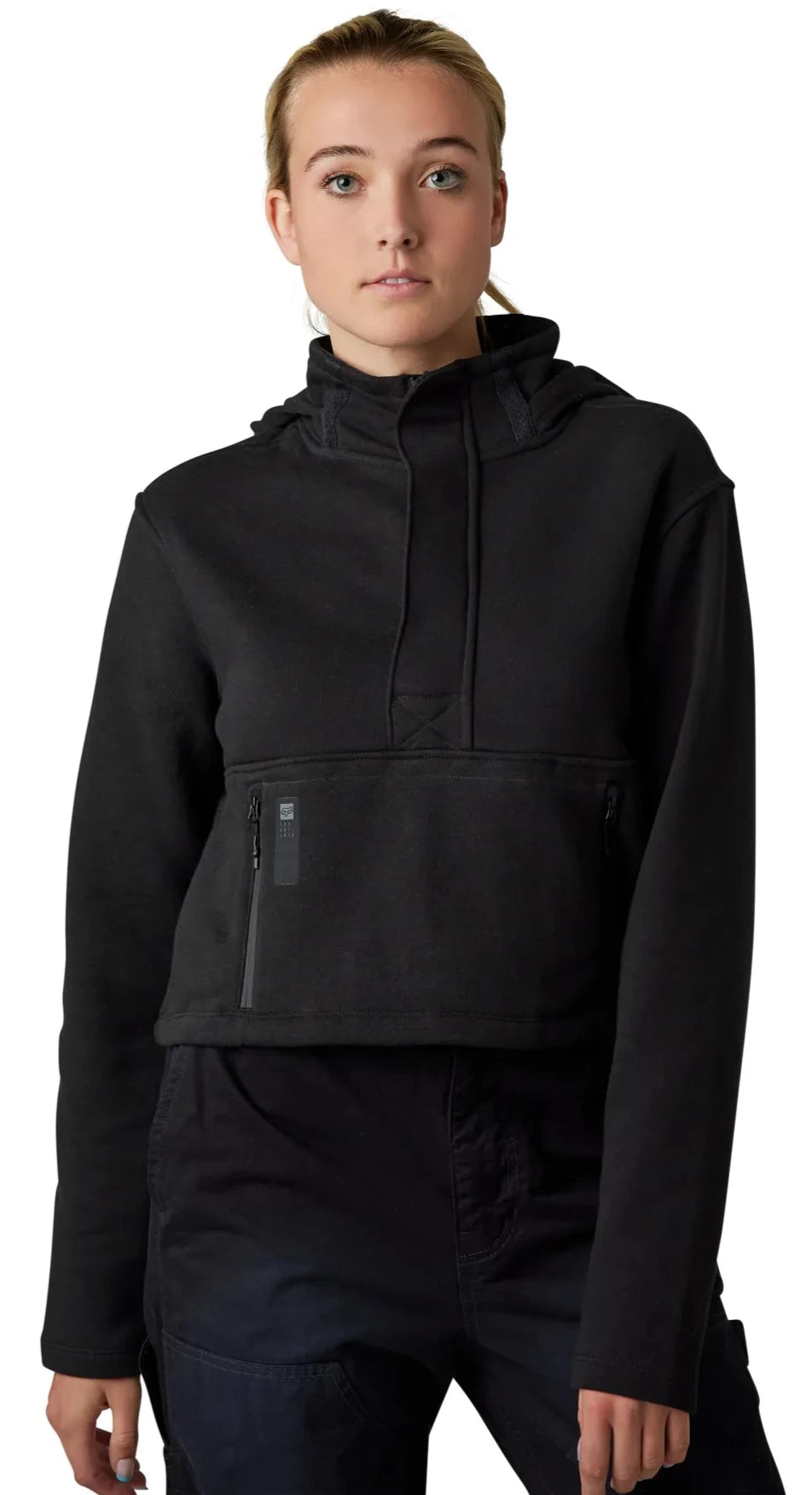 Fox WOMENS CALIBRATED DWR ZIP FLEECE - Black FRONT