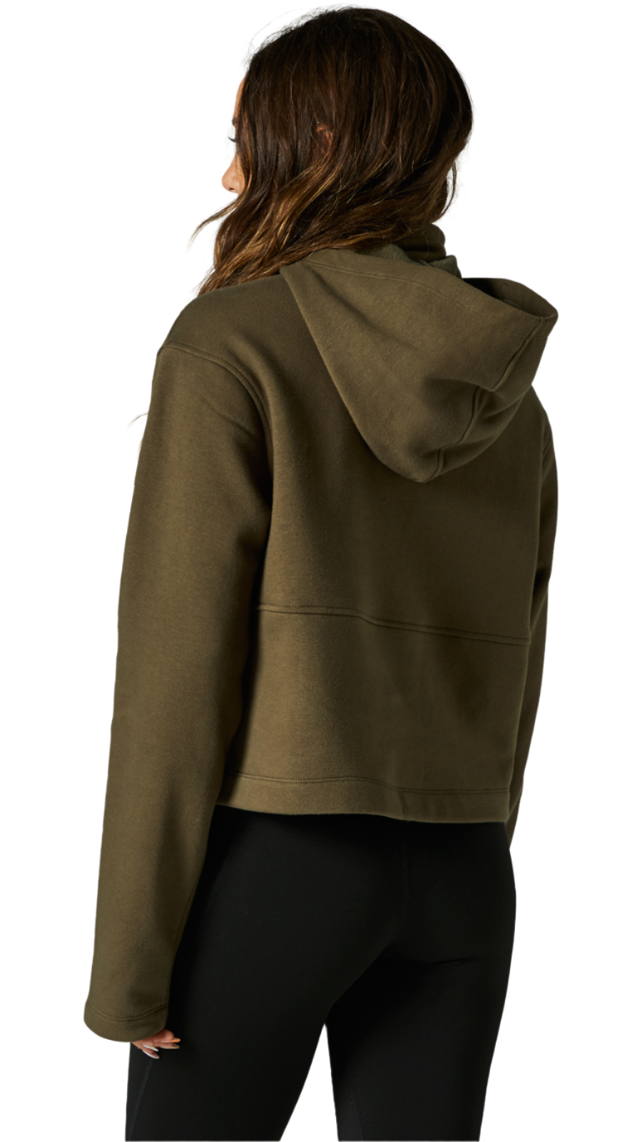 Fox WOMENS CALIBRATED DWR ZIP FLEECE - Olive Green BACK