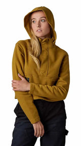 Fox WOMENS CALIBRATED DWR ZIP FLEECE - Caramel FRONT
