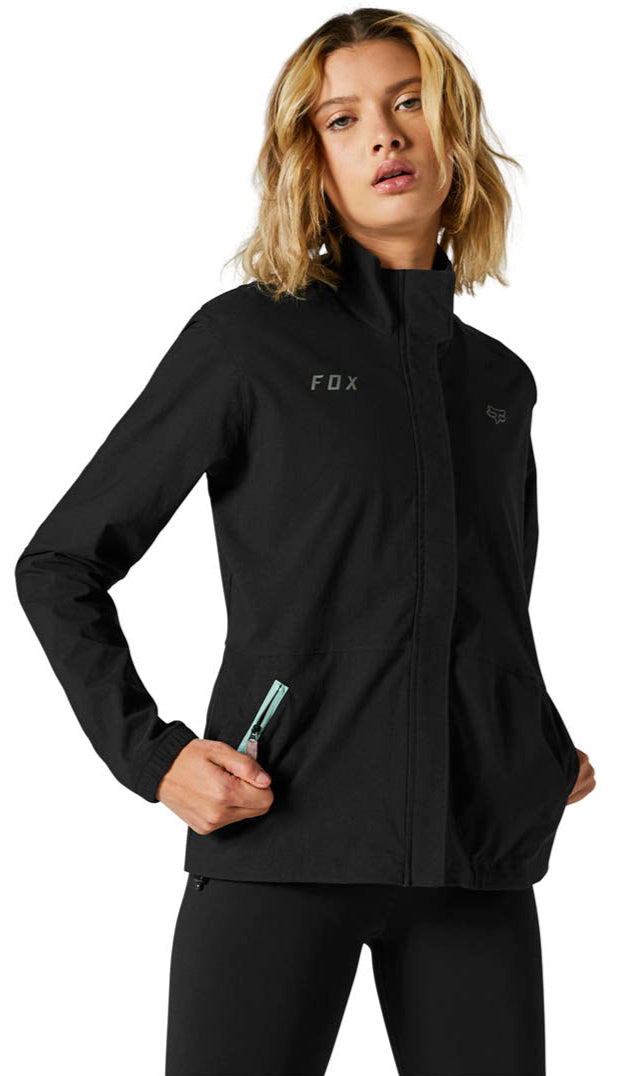 Fox WOMENS TRAVELLED PARKA Black FRONT FACING MODEL