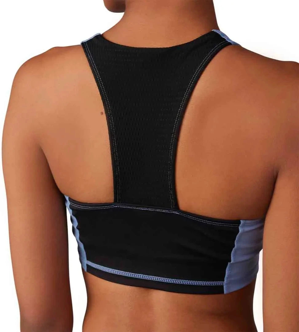 Fox WOMENS MOTIVE MIDI BRA - Dusty Blue BACK