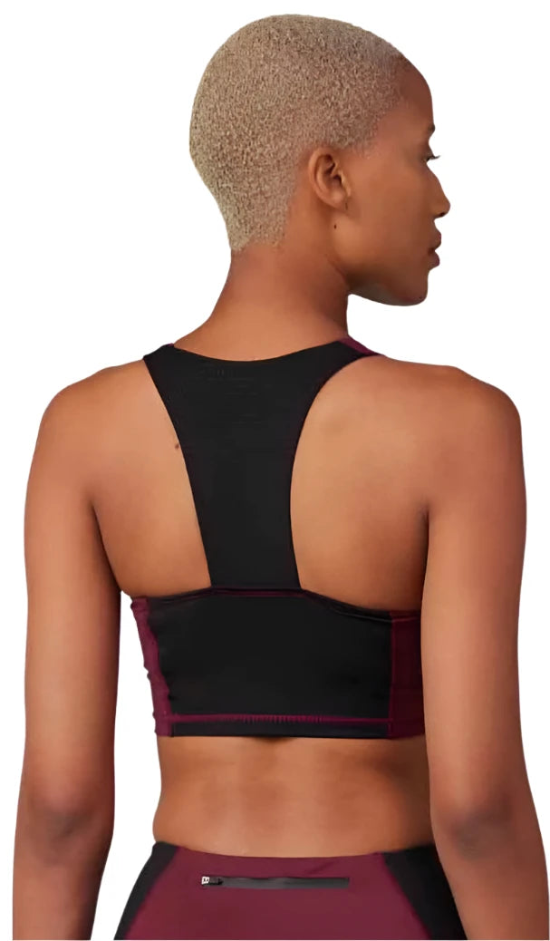 Fox WOMENS MOTIVE MIDI BRA - Dark Maroon BACK