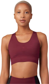 Fox WOMENS MOTIVE MIDI BRA - Dark Maroon FRONT