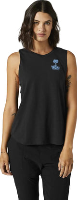 Fox Women DISQUIET TANK Black FRONT FACING MODEL