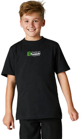 Fox YOUTH KAWI Short Sleeve TEE Black FRONT FACING MODEL