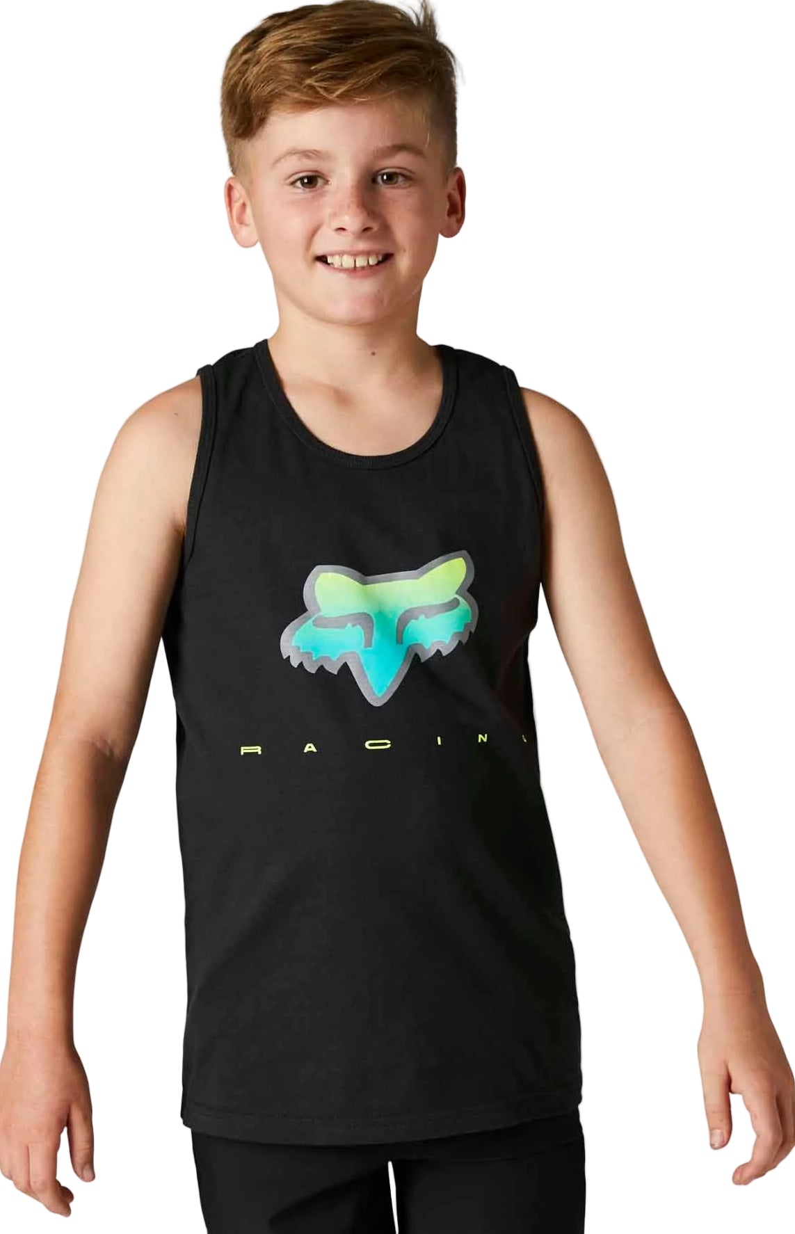 Fox YOUTH RKANE HEAD TANK Black FRONT FACING MODEL