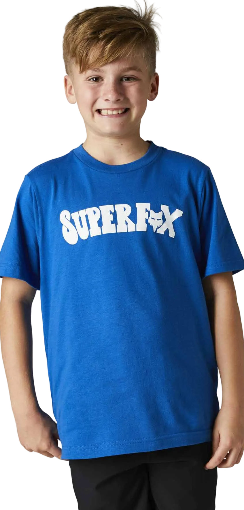 Fox YOUTH SUPR TRIK Short Sleeve TEE Rbl FRONT FACING MODEL
