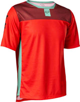 Fox YOUTH DEFEND SS JERSEY - Flo Red Front