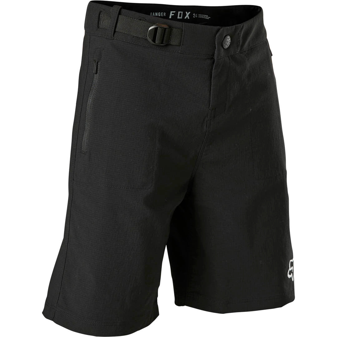 Fox Youth Ranger Black Shorts With Liner
