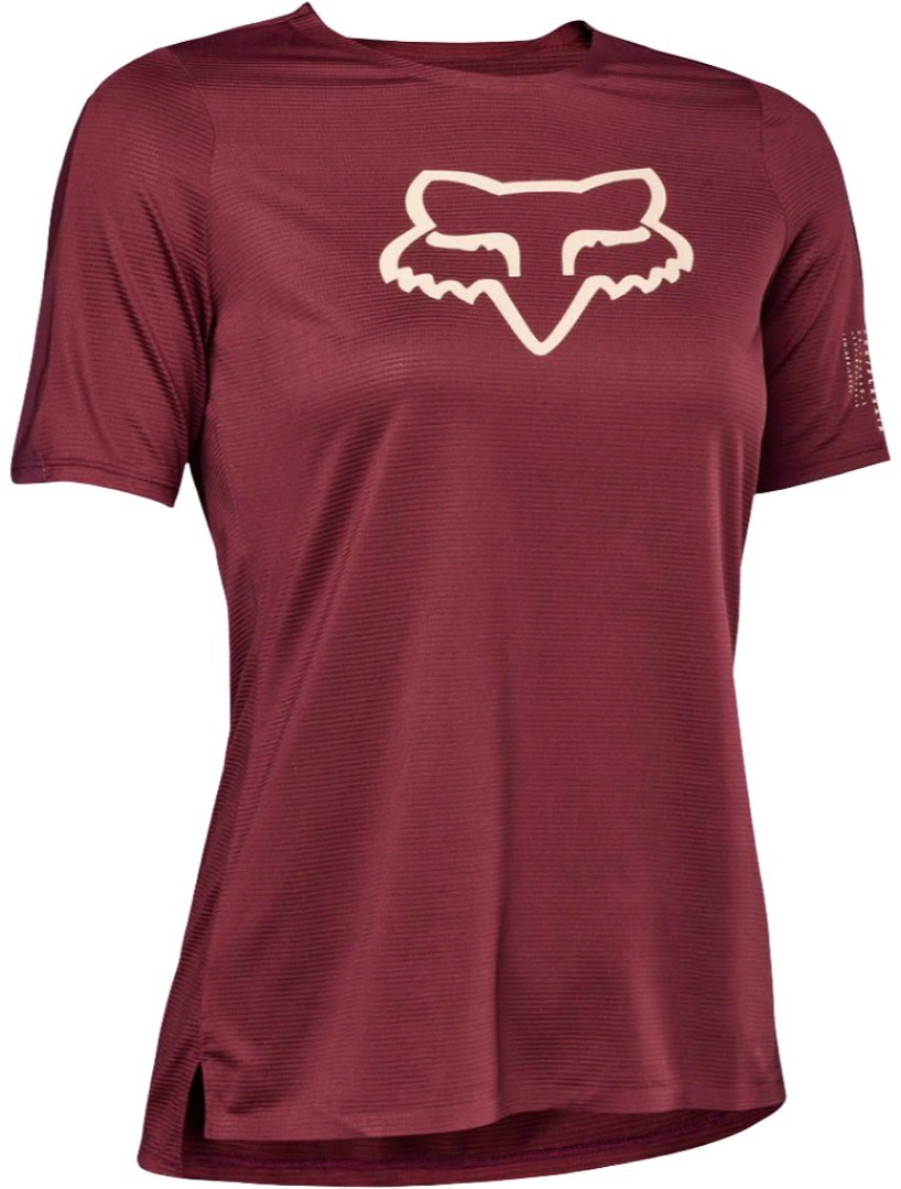 Fox WOMENS FLEXAIR SS JERSEY - Dark Maroon Front