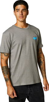 Fox BRUSHED Short Sleeve PREMIUM TEE Heather Graphite FRONT FACING MODEL