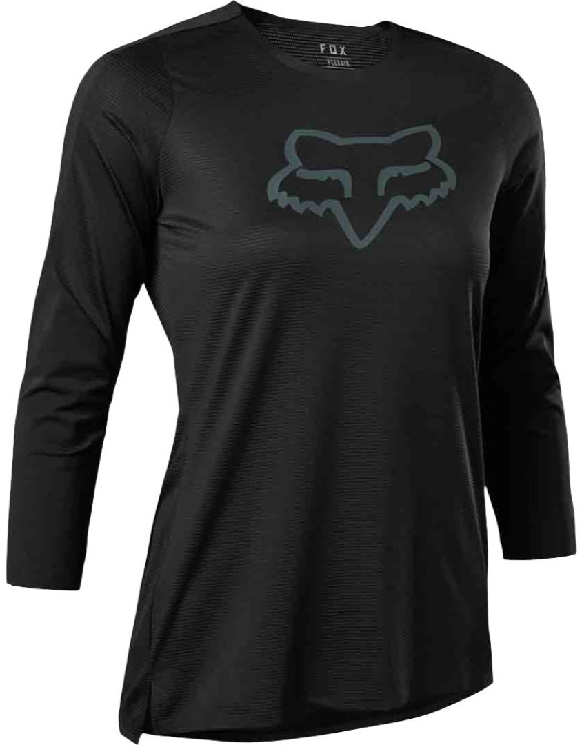 Fox WOMENS FLEXAIR 3/4  JERSEY - Black FRONT