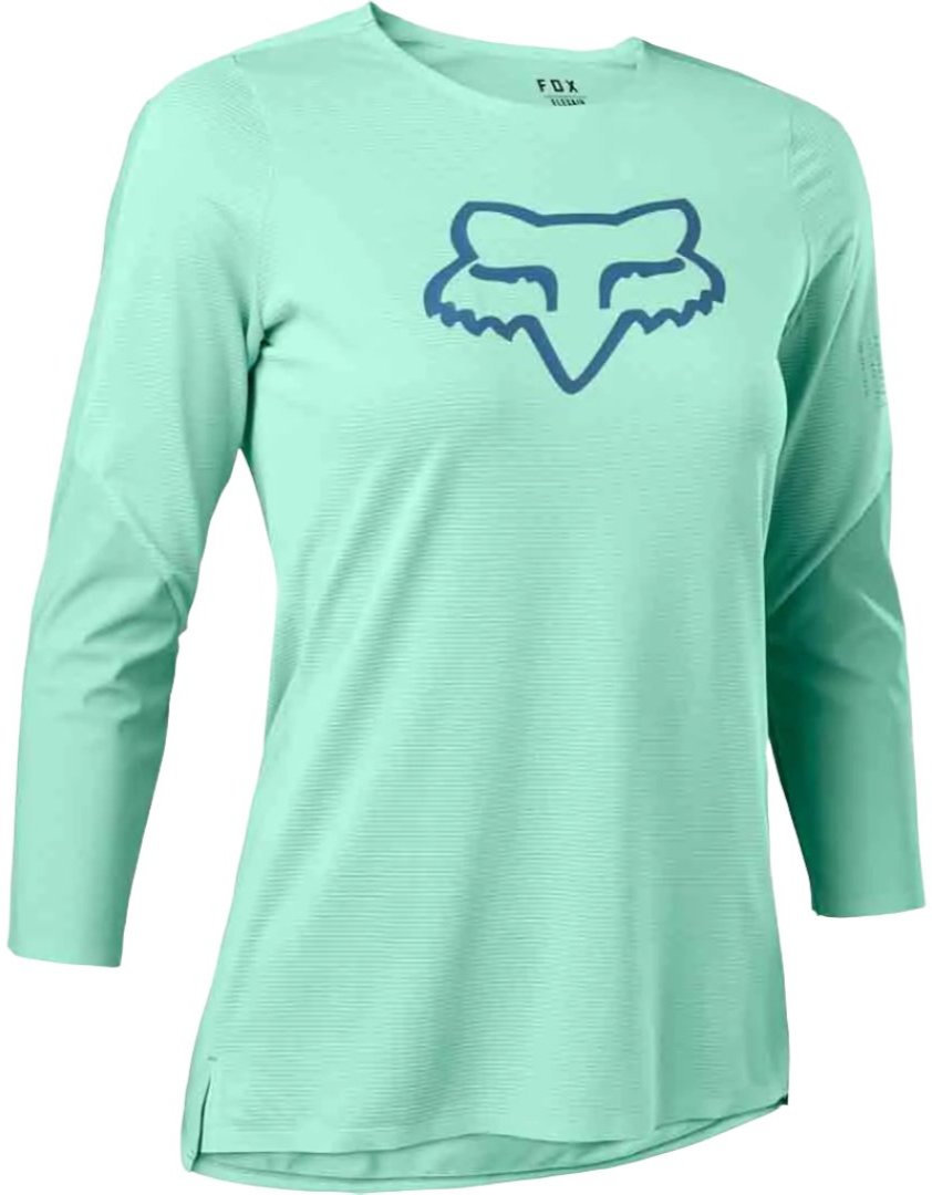 Fox WOMENS FLEXAIR 3/4  JERSEY - Jade Front 