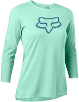 Fox WOMENS FLEXAIR 3/4  JERSEY - Jade Front 
