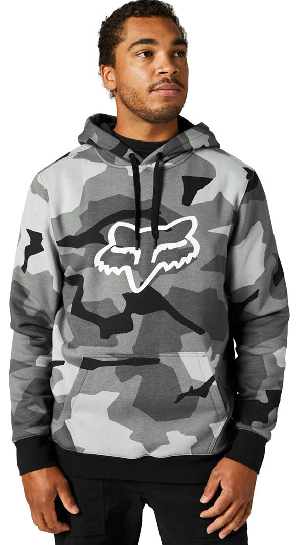 Fox LEGACY FOXHEAD CAMO PO FLEECE Black Camo FRONT FACING MODEL
