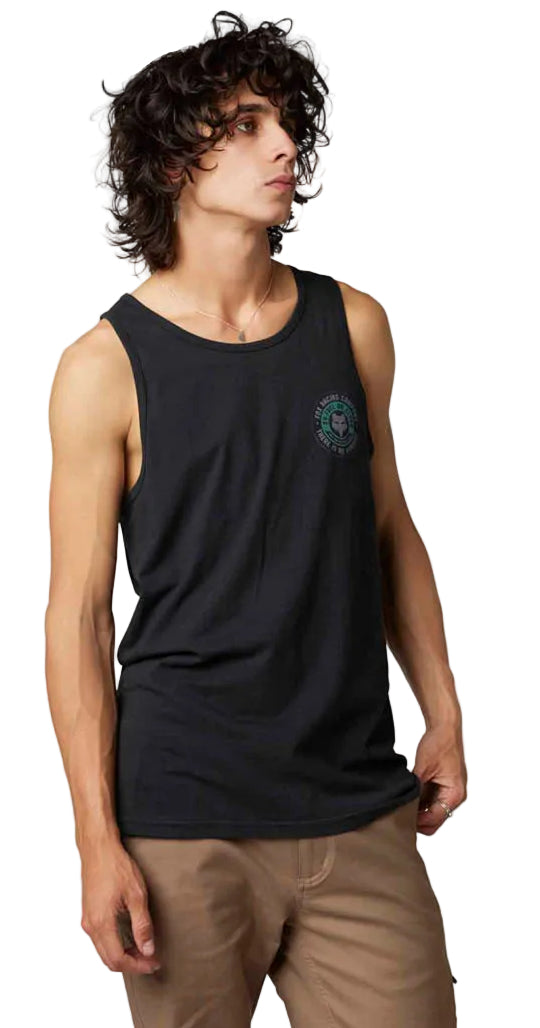 Fox MYSTICKS Short Sleeve PREM TANK Black SIDE-FRONT FACING MODEL