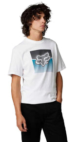Fox BAYL Short Sleeve PREMIUM TEE Optic White SIDE-FRONT FACING MODEL