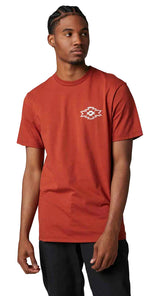 Fox FULL FLUX Short Sleeve PREMIUM TEE Copper FRONT FACING MODEL