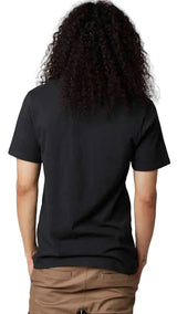 Fox UNLEARNED Short Sleeve PREMIUM TEE Black BACK FACING MODEL