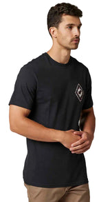 Fox STILL IN Short Sleeve PREMIUM TEE Black SIDE-FRONT FACING MODEL