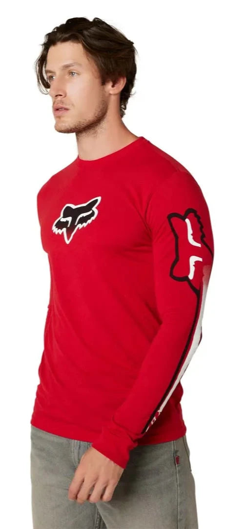 Fox VIZEN LS TECH TEE - Flame Red SIDE FRONT