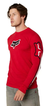 Fox VIZEN LS TECH TEE - Flame Red SIDE FRONT