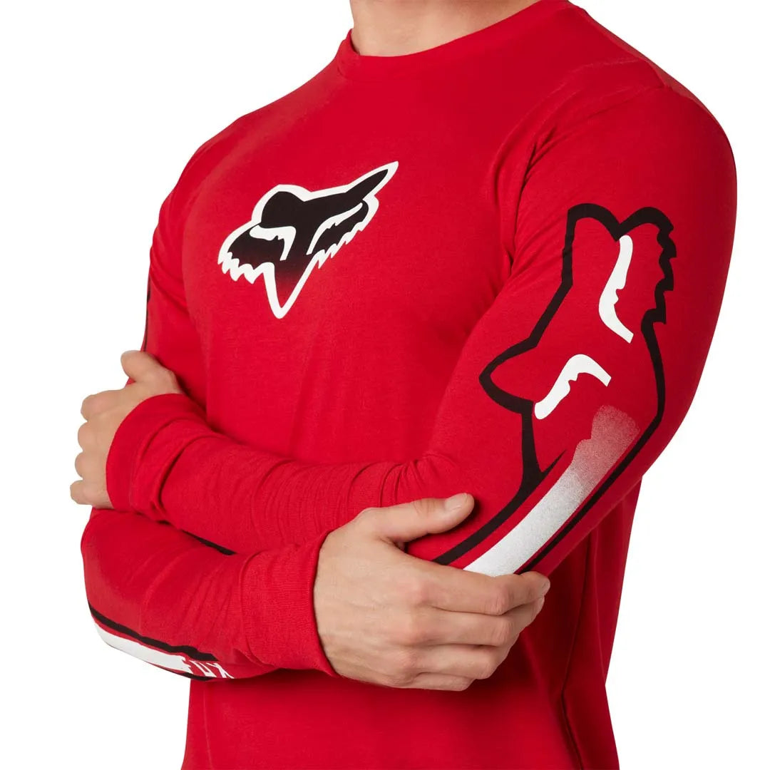 Fox VIZEN LS TECH TEE - Flame Red SLEEVE
