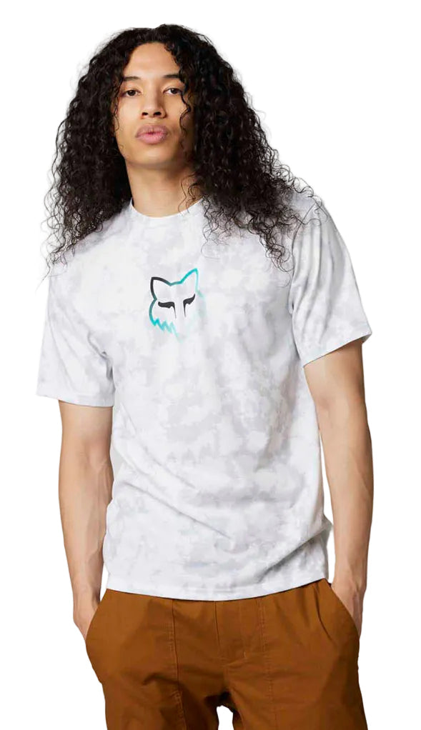 Fox DETONATE Short Sleeve TECH TEE GryWhite FRONT FACING MODEL