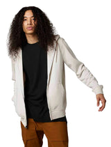 Fox NO CONTEST ZIP FLEECE VintWhite FRONT FACING MODEL