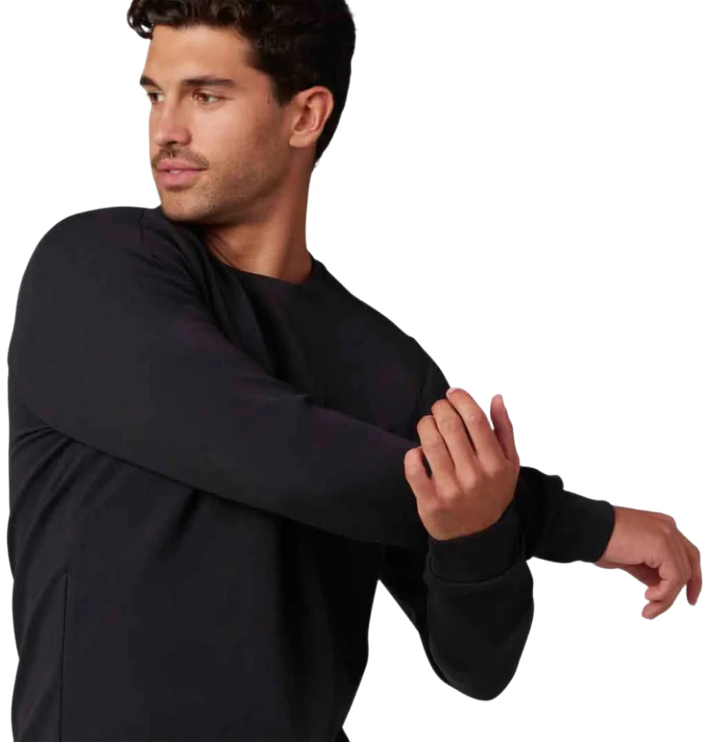 Fox RISE CREW FLEECE - Black SLEEVE