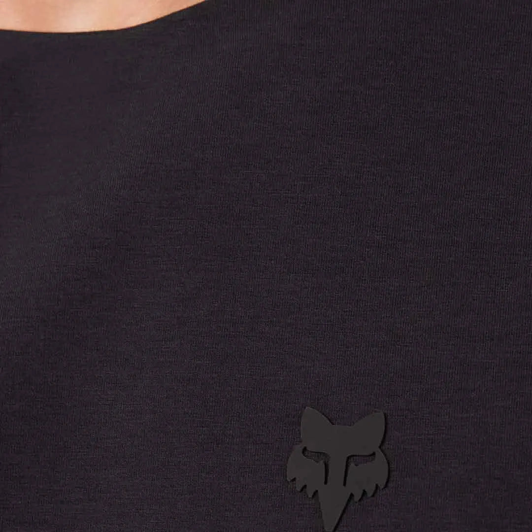 Fox RISE CREW FLEECE - Black FRONT PRINT