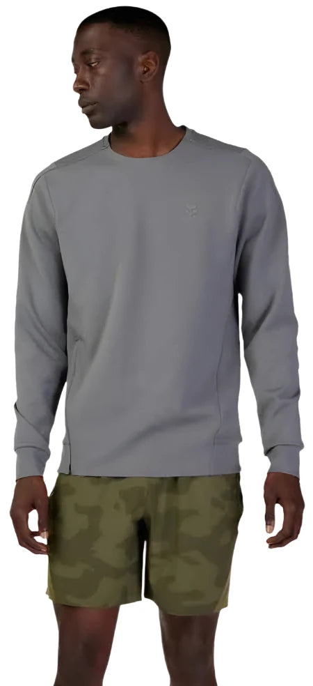 Fox RISE CREW FLEECE - Pew FRONT