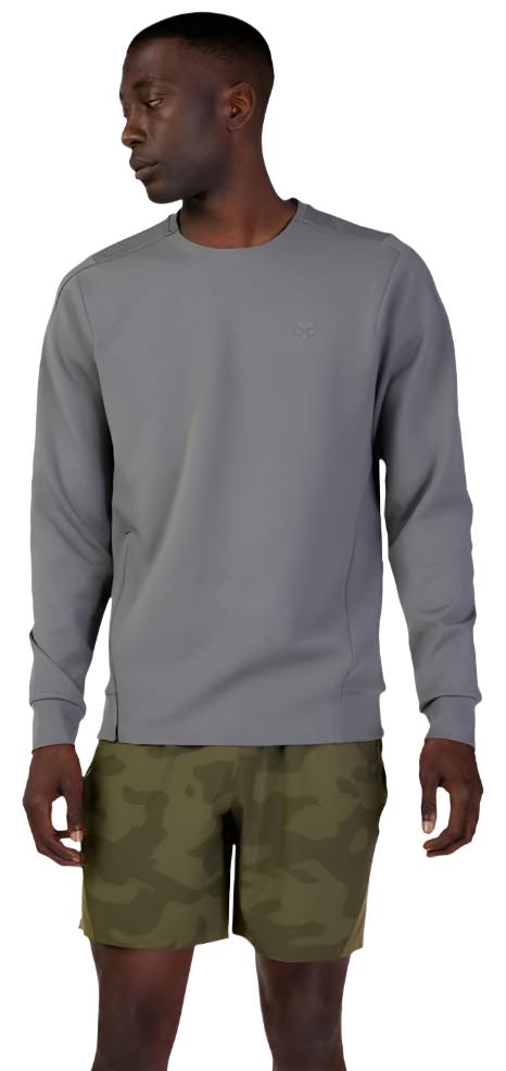 Fox RISE CREW FLEECE - Pew FRONT