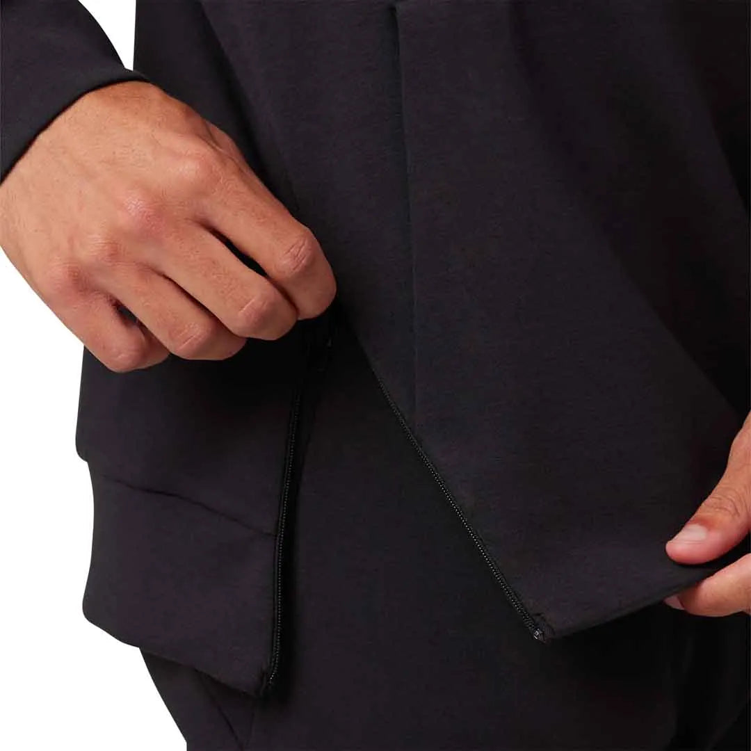 Fox RISE PULLOVER FLEECE - Black ZIPPER