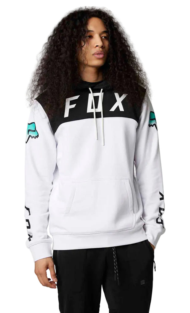 Fox FGMNT PO FLEECE White FRONT FACING MODEL