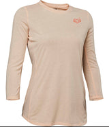 Fox W RANGER DR 3/4 JERSEY - Light Pink Front