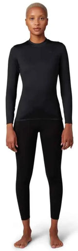 Fox WOMENS TECBASE FIRE LS SHIRT - Black FRONT