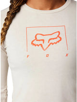 Fox WOMENS RANGER DR MID LS JERSEY Vintage White Front Print Focused
