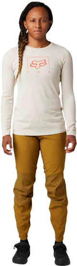 Fox WOMENS RANGER DR MID LS JERSEY Vintage White Front Facing Model