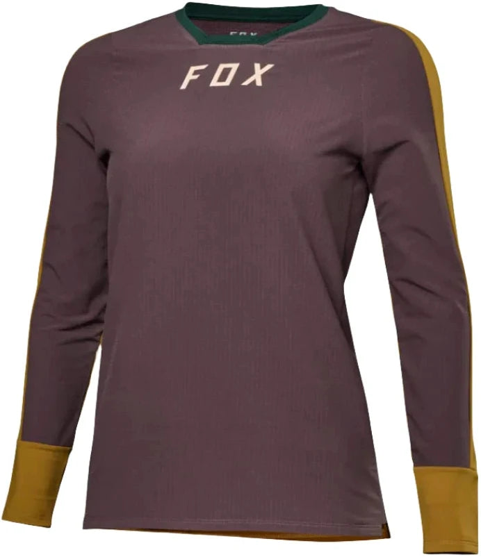 Fox WOMENS DEFEND THERMAL JERSEY - Root Beer Side Front