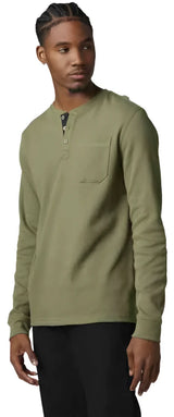 Fox GRUNT WORK THERMAL HENLEY LS T - Army SIDE FRONT