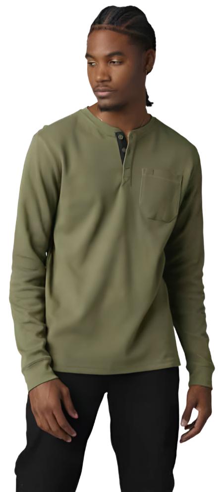Fox GRUNT WORK THERMAL HENLEY LS T - Army FRONT