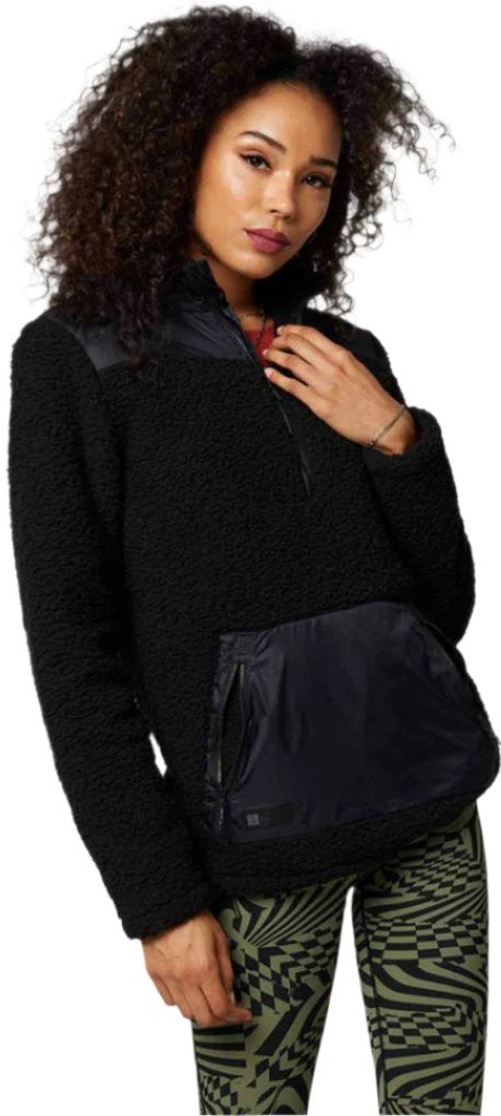 Fox WOMENS GEOLOGY SHERPA PULLOVER - Black front