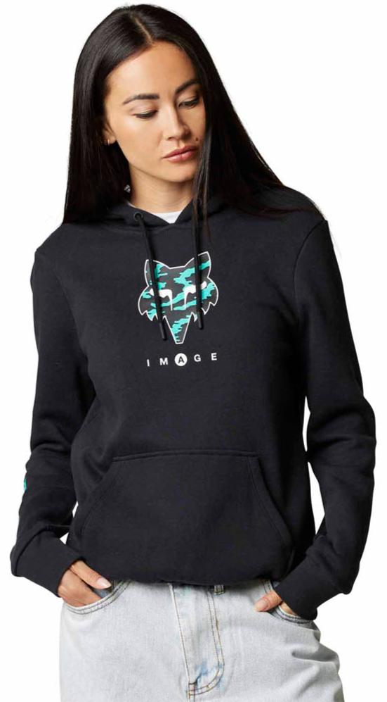 Fox WOMENS NUKLR PULLOVER FLEECE - Black FRONT
