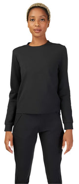 Fox WOMENS RISE CREW FLEECE - Black FRONT
