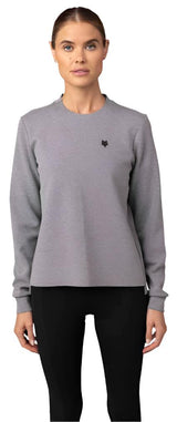 Fox WOMENS RISE CREW FLEECE - Heather Graphite FRONT
