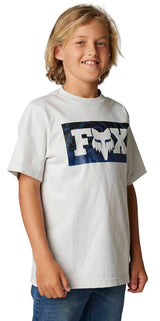 Fox YOUTH NUKLR Short Sleeve TEE Lgy SIDE-FRONT FACING MODEL