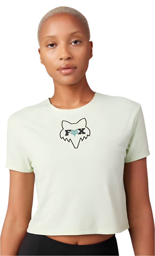 Fox WOMENS IN THEORY SS TECH TEE - Acid Green FRONT