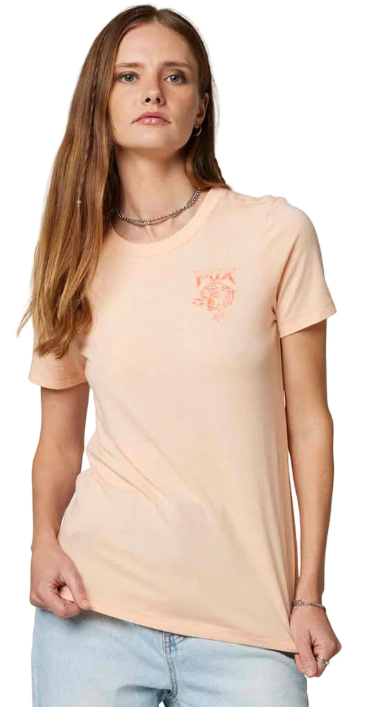 Fox TORERRO Short Sleeve TEE Light Pink FRONT FACING MODEL